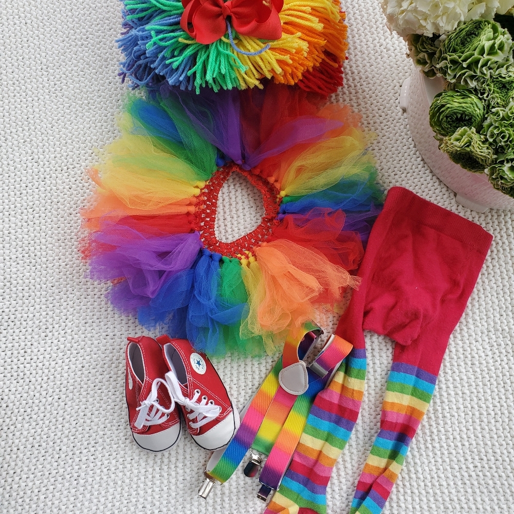 Clown Costume Baby Girl Size 6-12 months